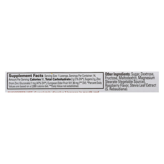 Quantum Zinc Lozenges Elderberry Raspberry - 1.2 Oz - Case Of 12