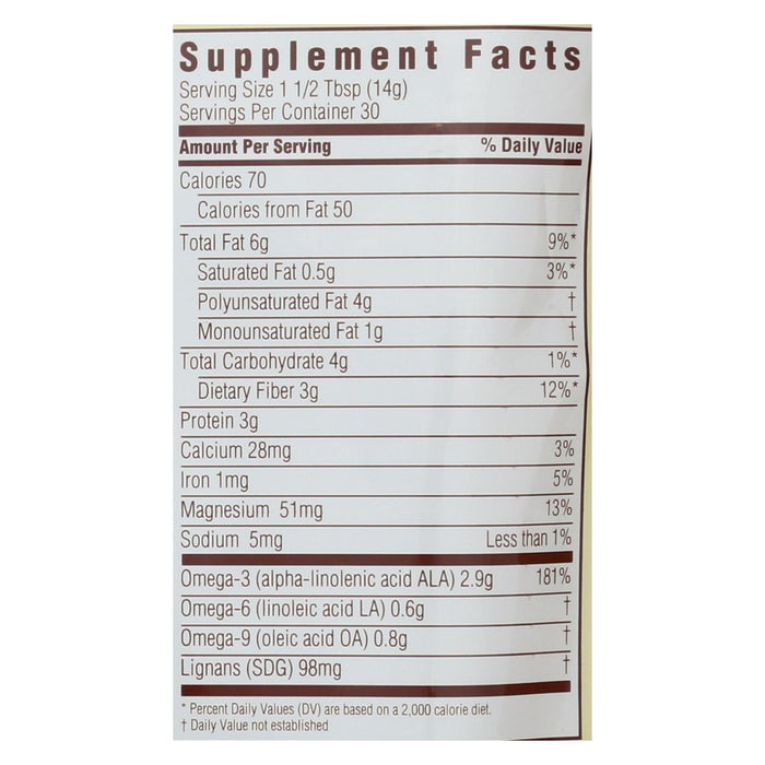 Spectrum Essentials Organic Whole Flaxseed - 15 Oz