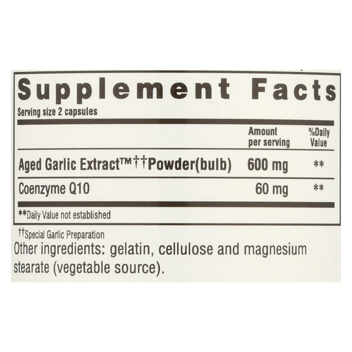 Kyolic - Aged Garlic Extract Coq10 Formula 110 - 100 Capsules