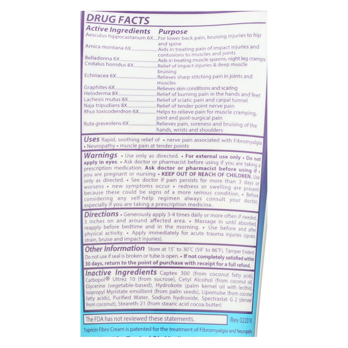 Topricin Fibro Cream - Mypainaway - 6 Oz