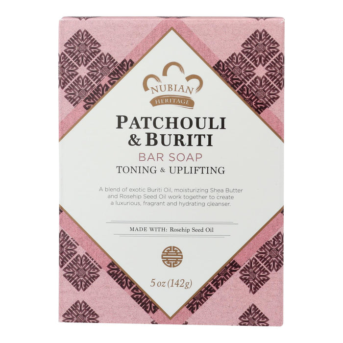 Nubian Heritage Bar Soap - Patchouli And Buriti - 5 Oz